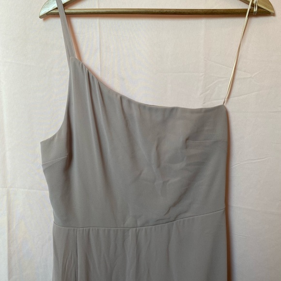 Show Me Your Mumu Shannon One Shoulder Dress Size M Maxi Wedding Neutral Chic - Picture 3 of 10